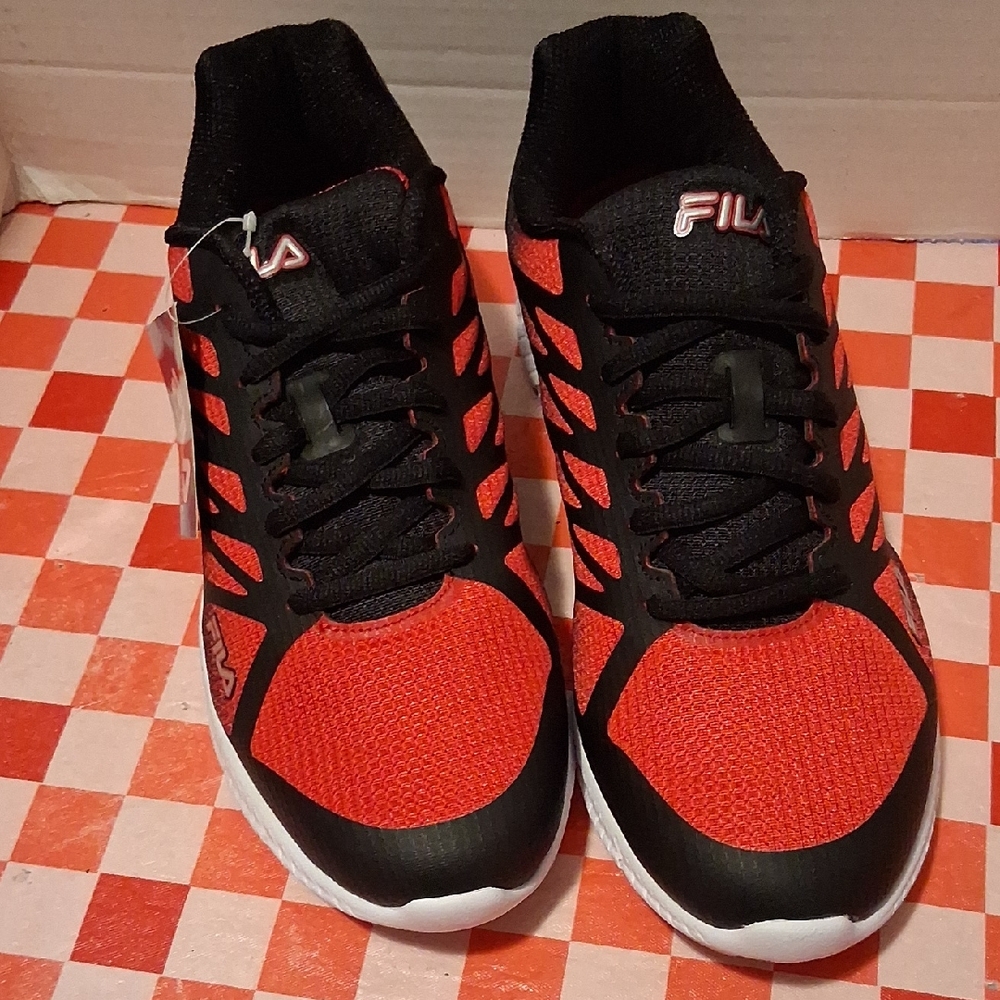 Fila Vibrant Red and Black Sneakers